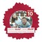 Red Suede Mat Board for 32x32 Frames - Circle Opening for 28x28 Photos